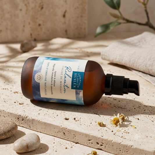 Huile de Massage Relaxation BIO en flacon pompe de 100 ml